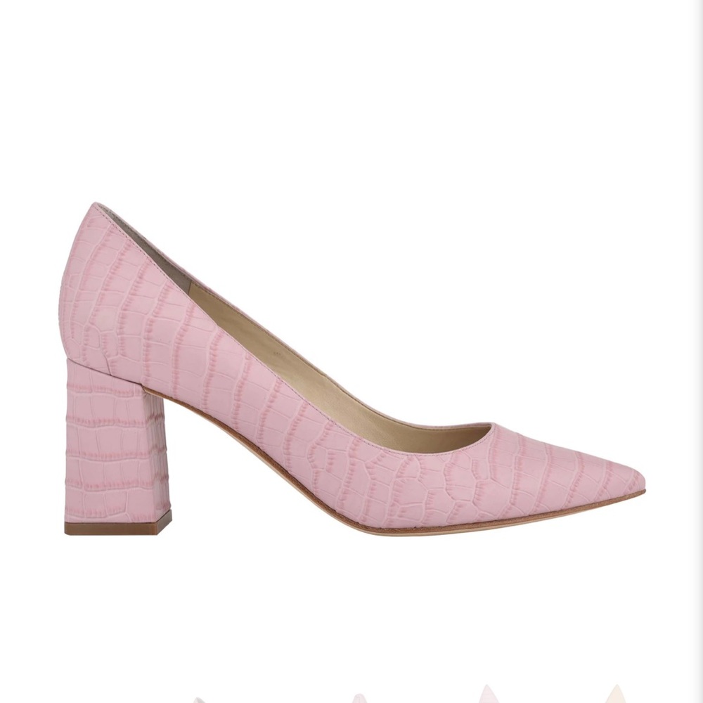 Zala Block Heel Pointy Toe Pump